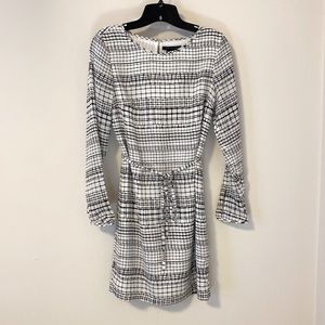 A|X Black + White Dress